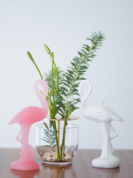 34
flamingo candle　￥3,000
Ikebana vase　￥13,000
