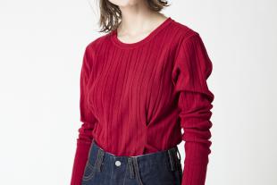 R JUBILEE
Waist Tuck Long  Tee & Rib Cardigan