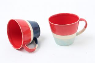 tricolore color mug