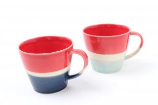 tricolore color mug