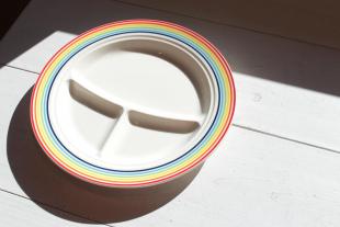 Rainbow Rim Lunch Plate