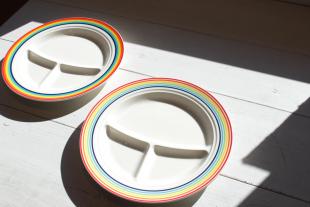 Rainbow Rim Lunch Plate