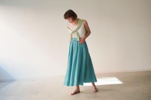 Swing Skirt with Zip Linen