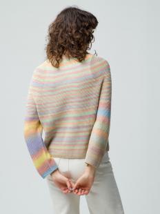 Mix Color Knit Cardigan