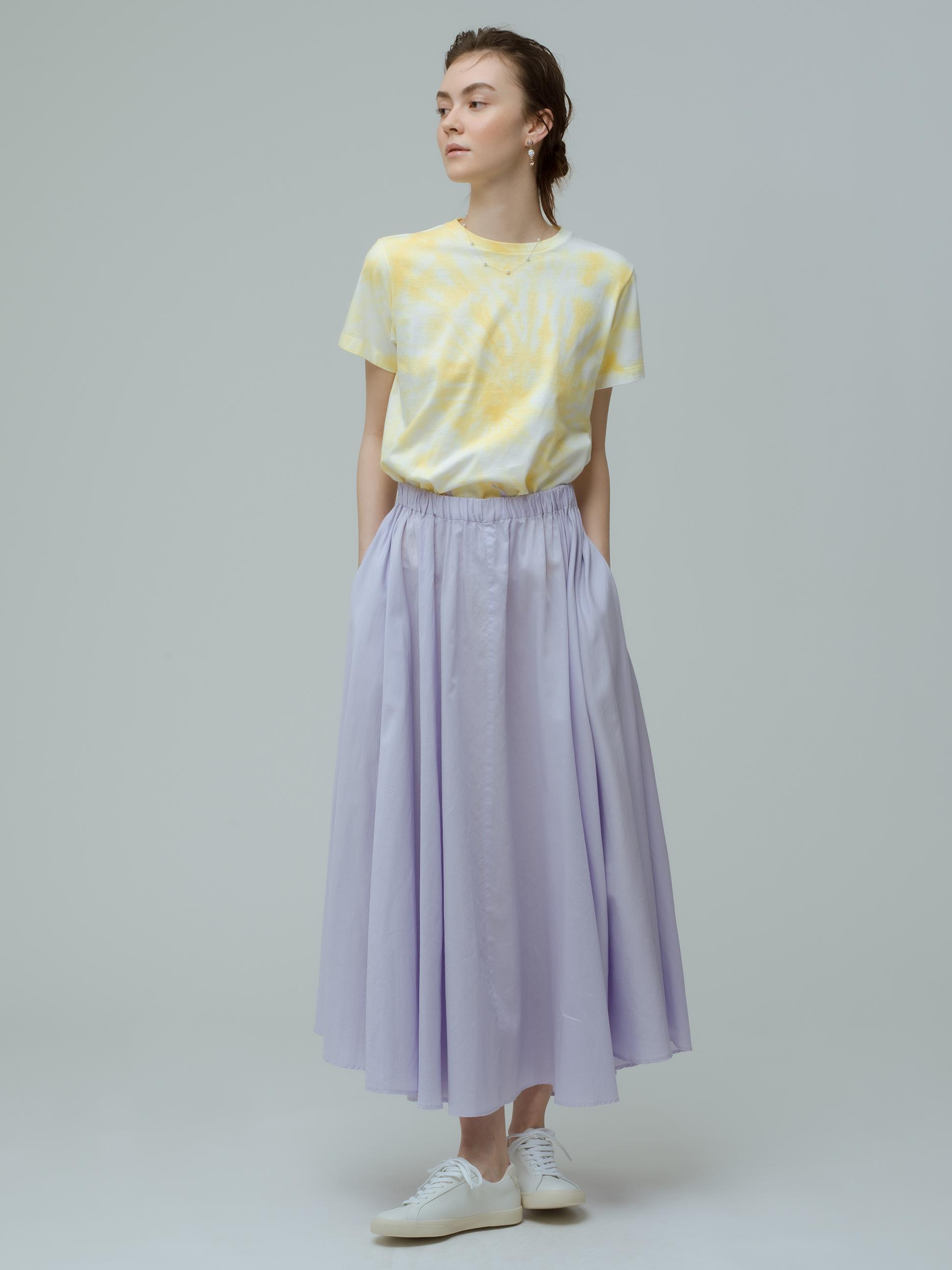 Micro Cotton Satin Skirt
