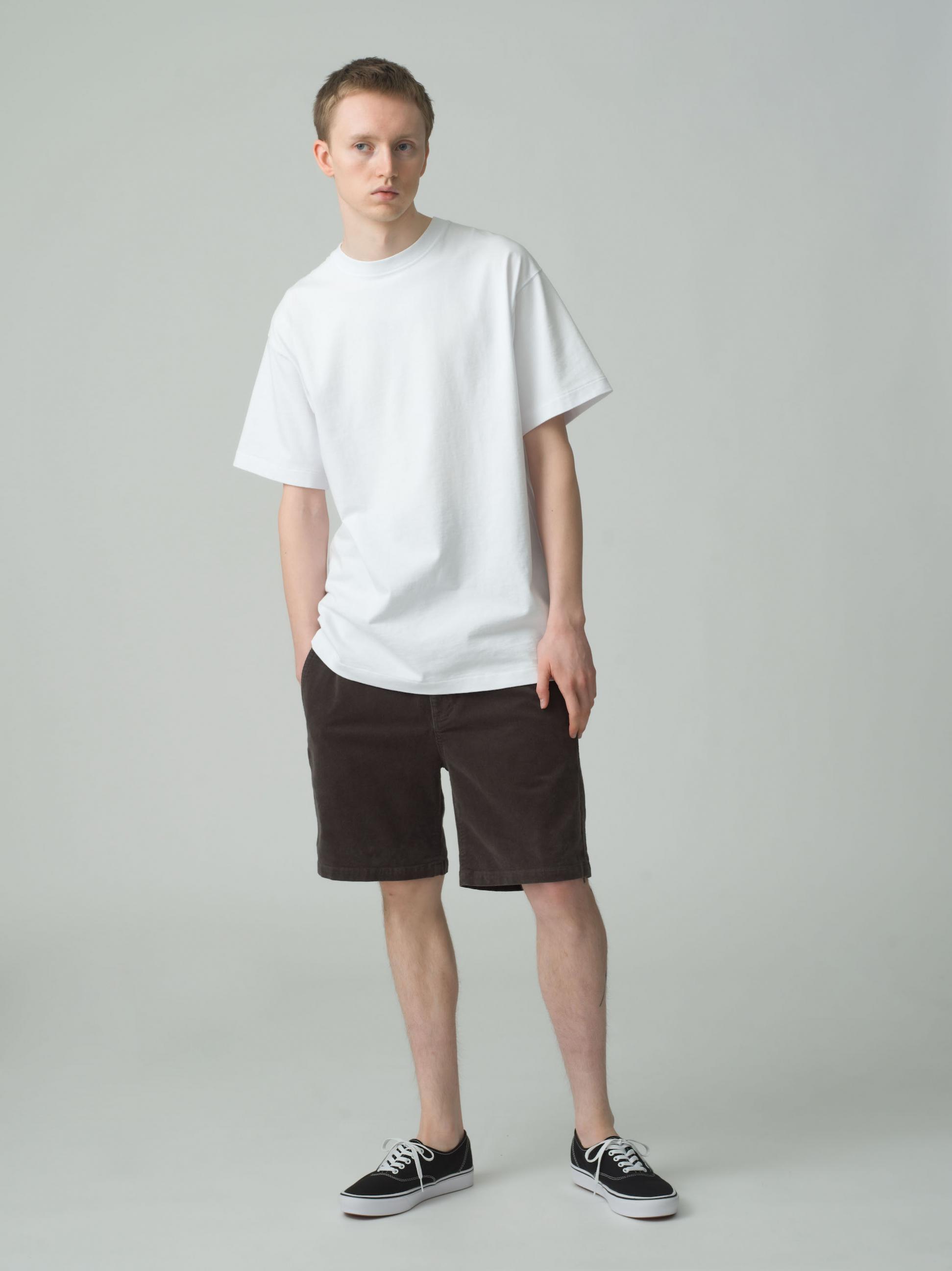 LASC Drawstring Linen Shorts Natural SH216YRD-191 at International