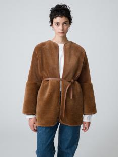 Wool Boa Belt Jacket
