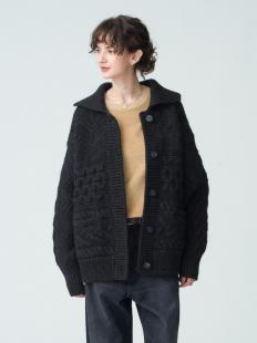 Mix Cable Knit Cardigan