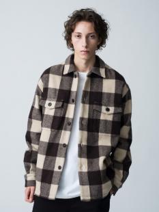 Wool Checked CPO Shirt Jacket 