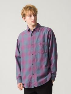 Indigo Ombre Twill Check Shirt