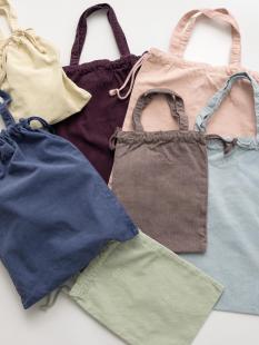 コーデュロイ 2ウェイ ドローストリング トート