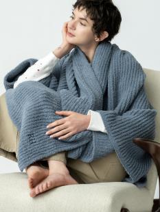 ソファ リブ ブランケット コージーシック