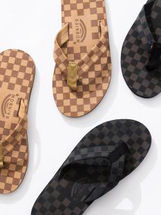 Checkered Beach Sandals