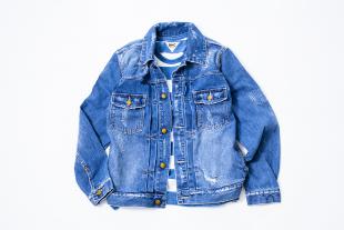 Crush Denim Jacket & Border T-shirt