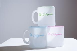 Color Trim Glass Mug