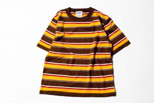 Sweat Parka & Border Knit T-shirt