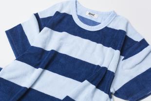 Indigo Pile Border Tee & Shorts 