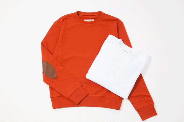 Maison Margiela limited edition ’Décortiqué’ elbow patch sweatshirt for Ron Herman
