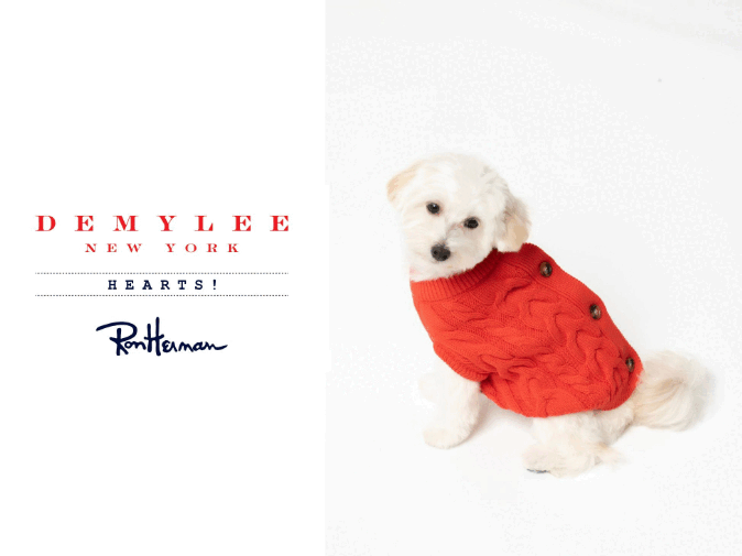 DEMYLEE HEARTS Ron Herman Dog Sweater 9.13 (Sat) New Arrival